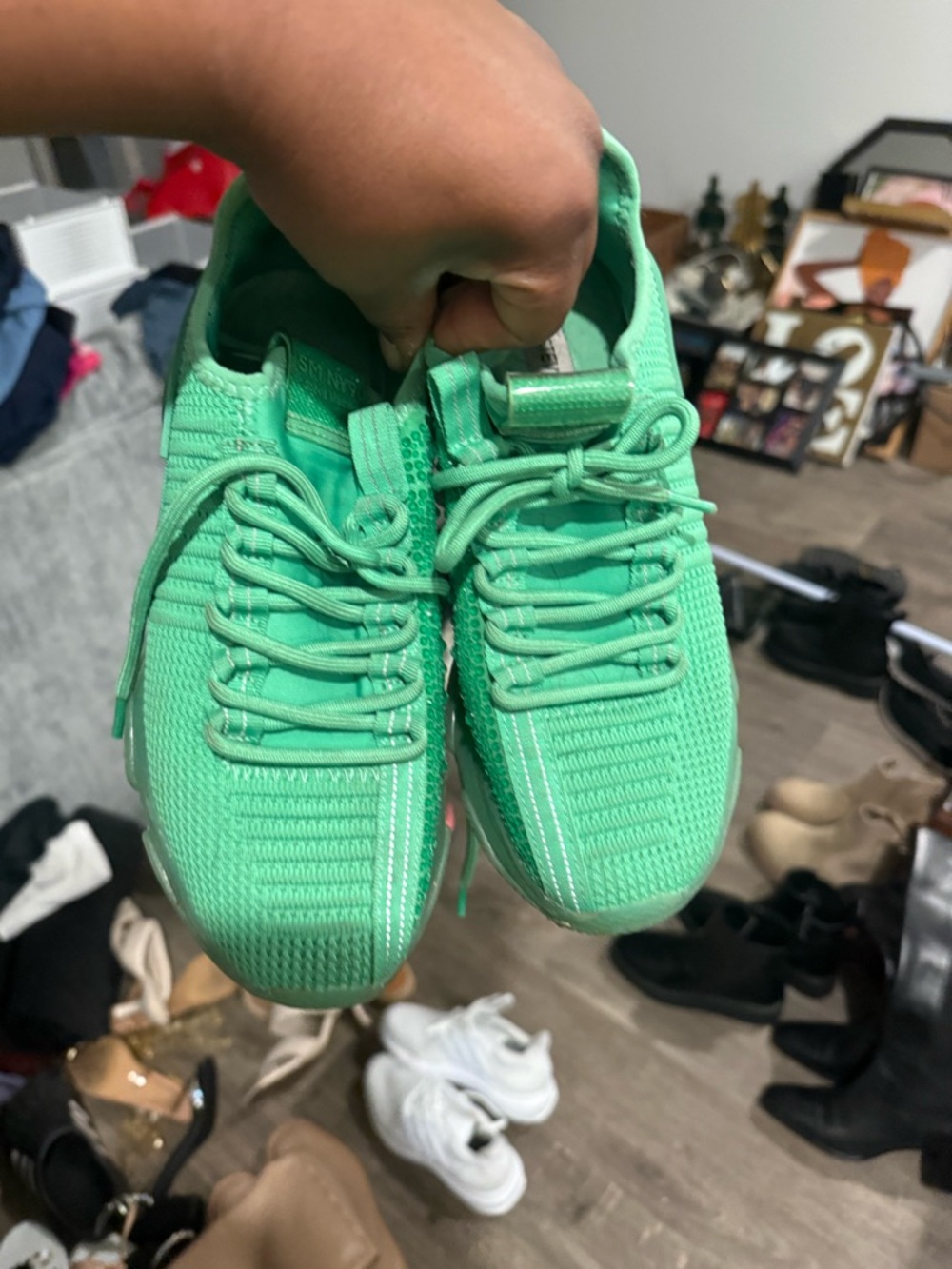 Steve Madden Green Sneakers | Lightweight Knit | Super Comfy